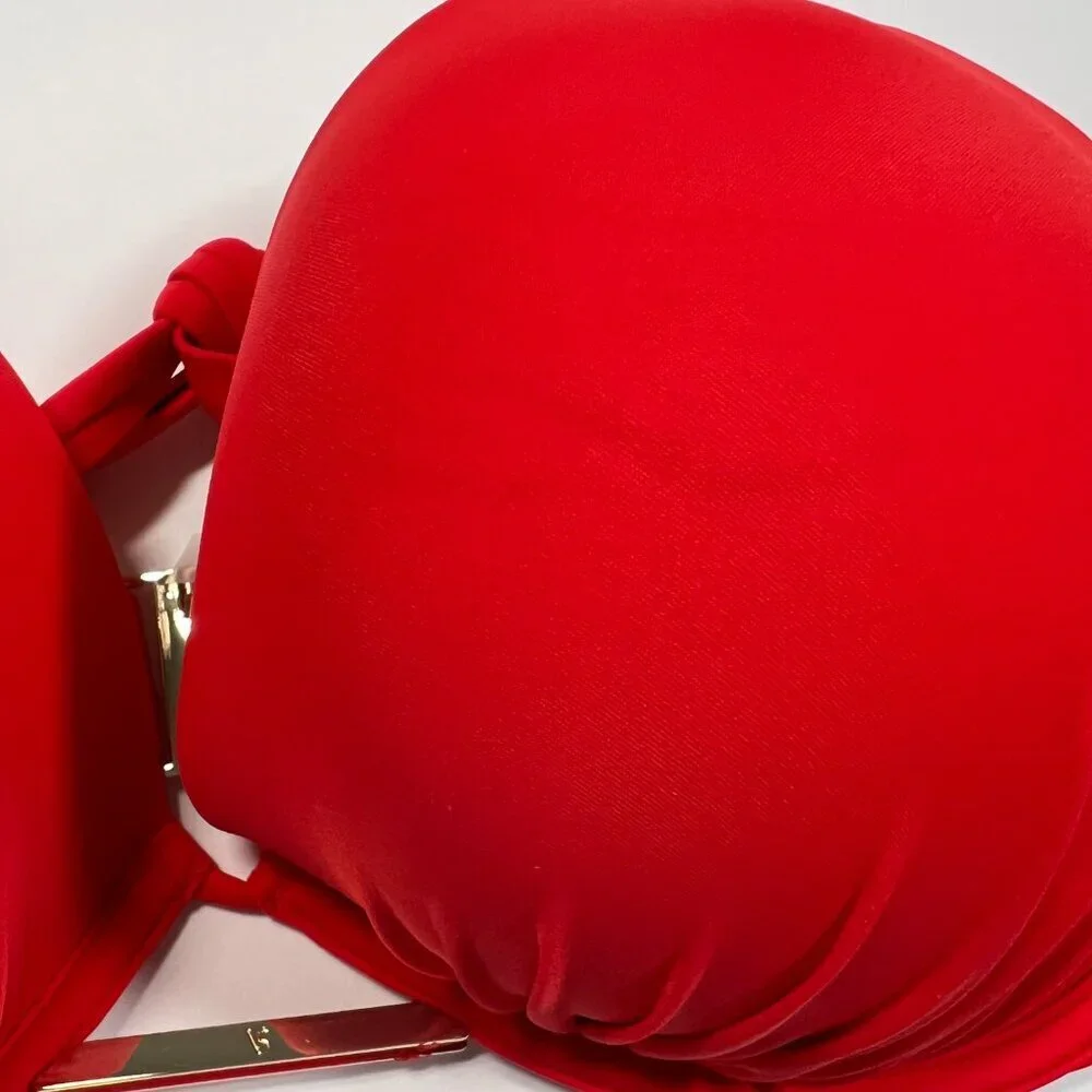 Victoria Secret 38DD Bombshell Push Up Bikini Top Red